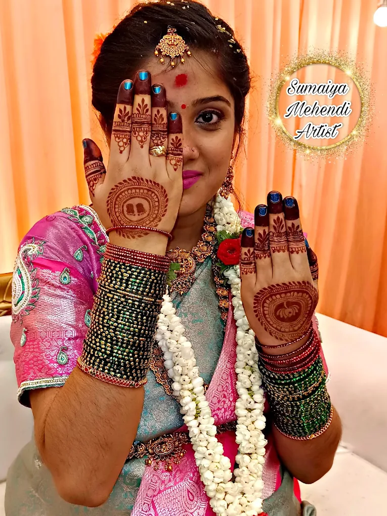 Baby Shower Mehendi design on hands, Bangalore