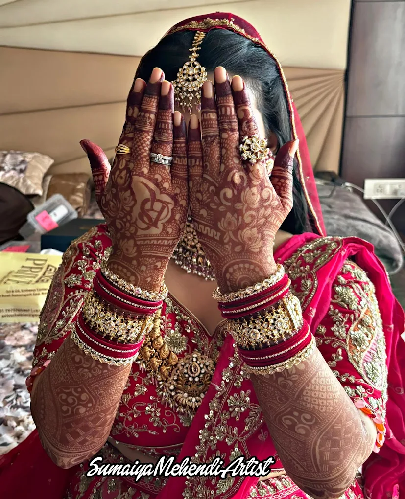 Full hand bridal mehendi pattern
